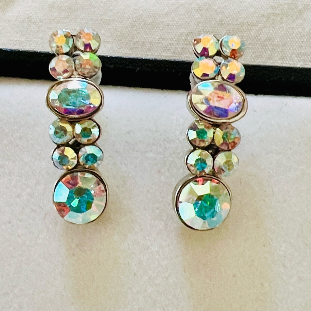 New / Beautiful Sparkle Iridescent Earrings